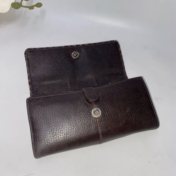 Brighton Leather Weave Wallet Brown - Picture 5 of 8